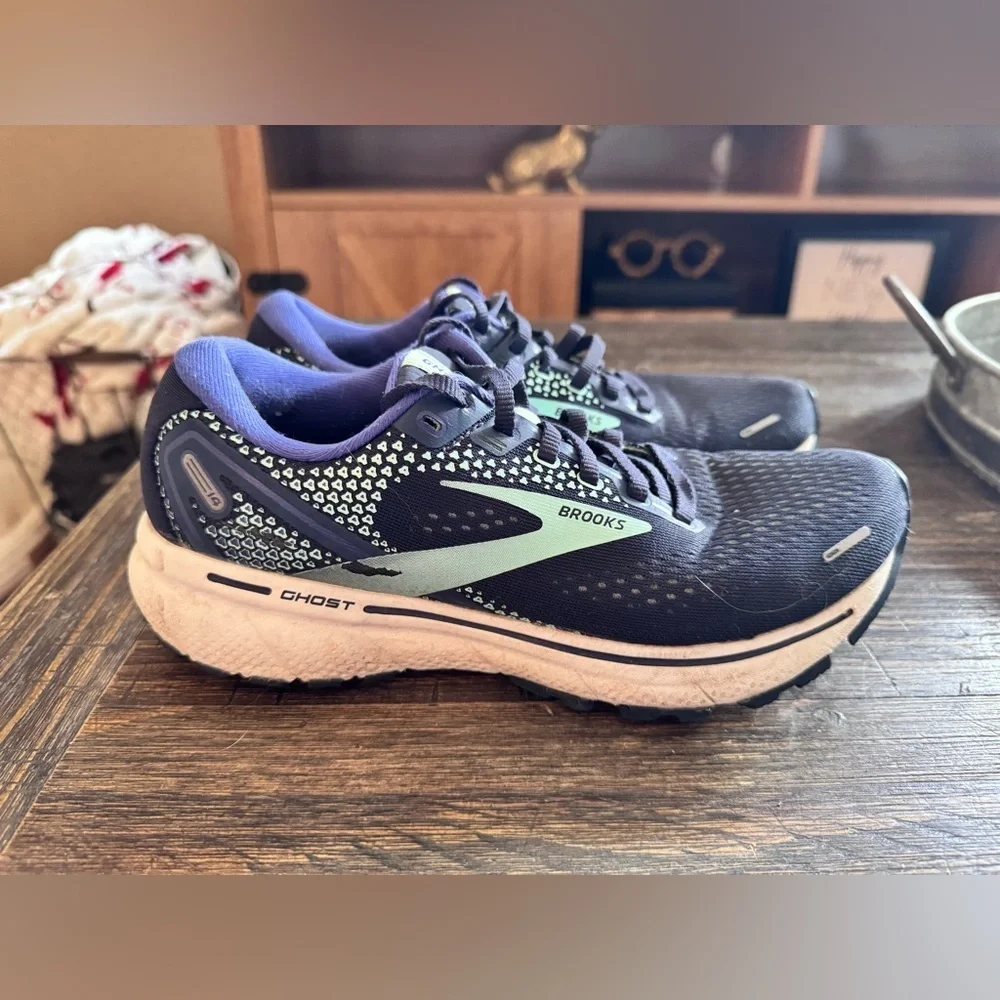 Brooks Ghost 14 Women's Running Shoes Navy/Iris/Yucca Size 7
